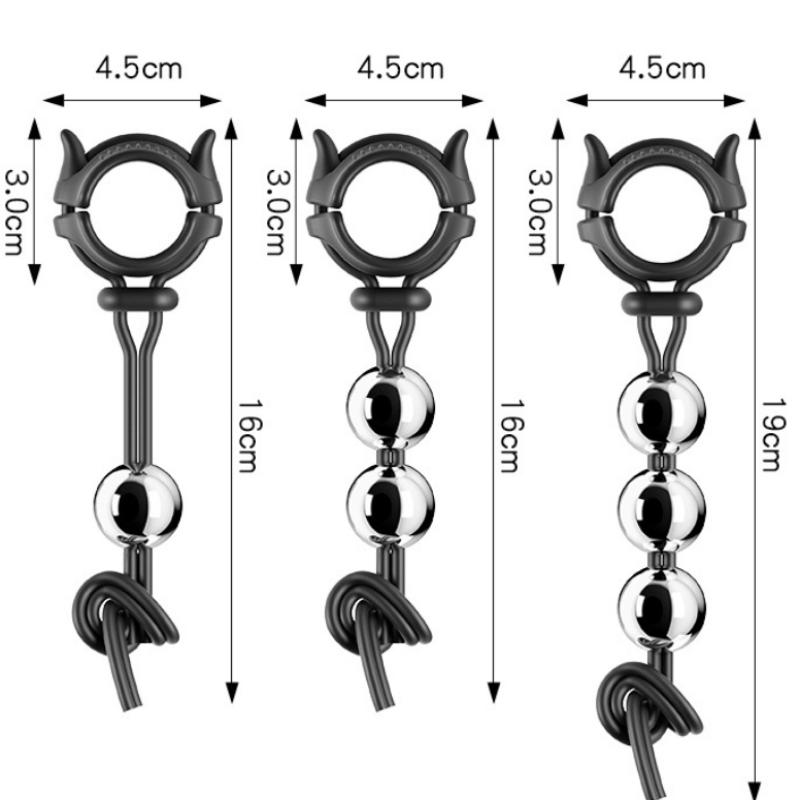 Male Penis Ring Exercise Device Weight Bearing Penis Extender Enlargement Stretcher Ball Semen Lock Adult Sex Toys For Men