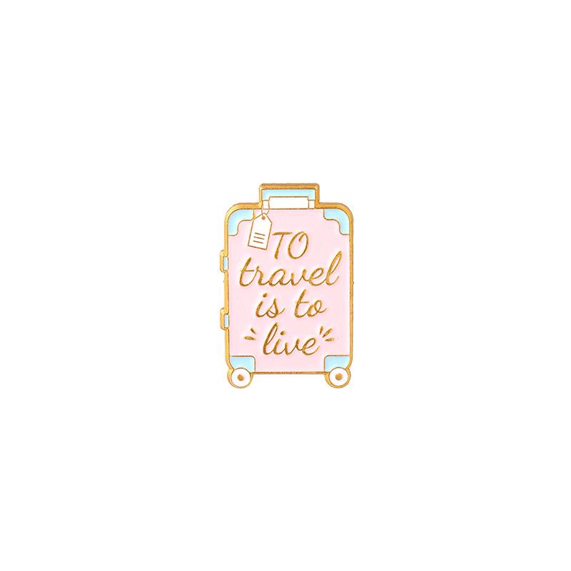 Cartoon Plane Earth Air Balloon Enamel Pin Brooch Cartoon Women Men Denim Jackets Lapel Pins Backpack Badges Kids Fashion Je