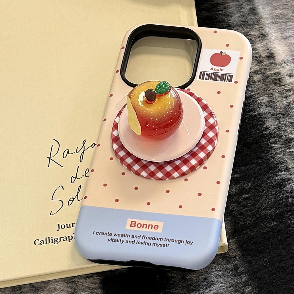 Three Dimensional Luminous Crystal Apple 16 Mobile Phone Case IPhone 15 Promax Suitable for 14 Magnetic Bracket