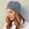Warm Knitted Turban Hat Cross Wrap Head Wool Turban Cap Casual Women's Headwear  Autumn Winter
