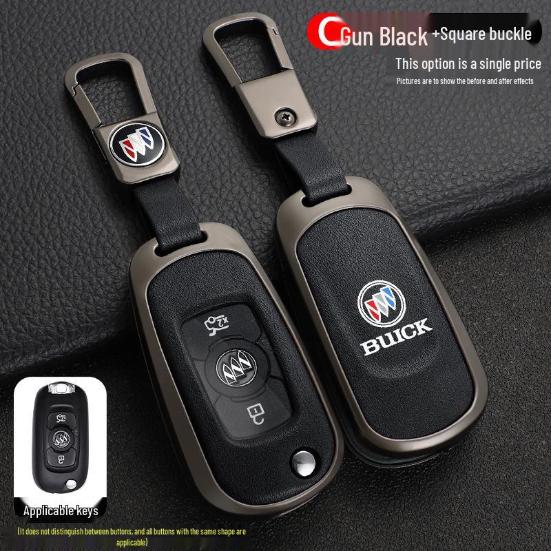 Buick Verano GS 16-17 Leather Key Cover with Metal Buckle