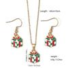 Stainless Steel Christmas Earrings & Necklace Set: Bells, Snowflakes, Santa, Tree, Candy Cane for Women