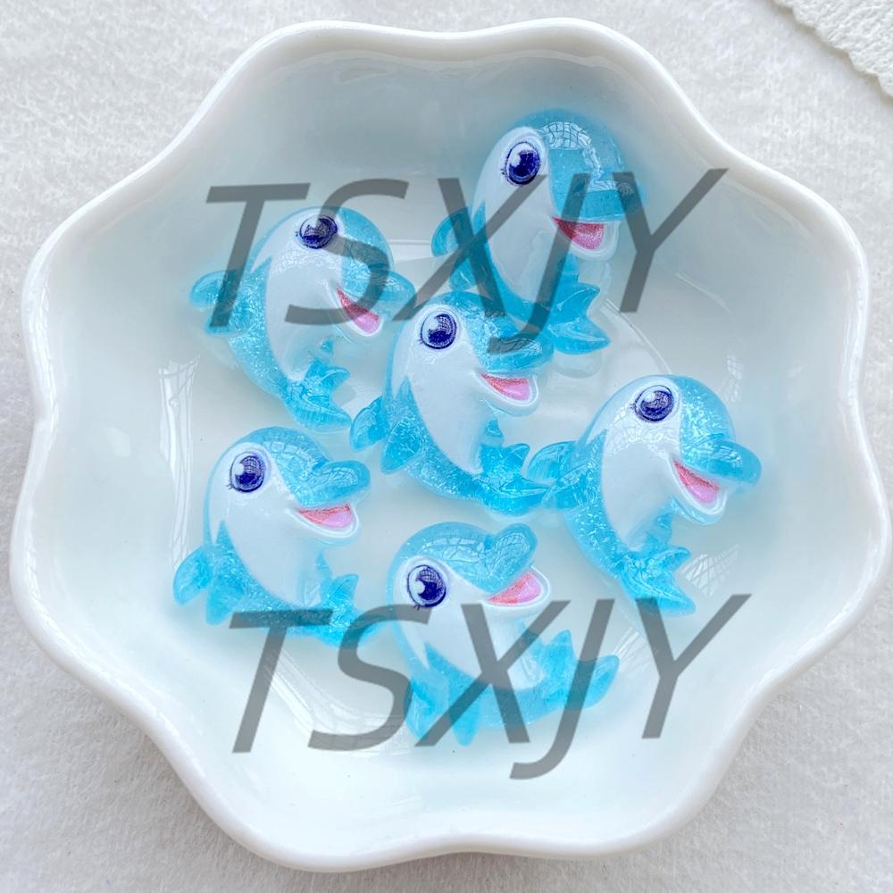 10 st Harts Glitter Tecknad val, sköldpadda, delfin, sjöstjärna Figurin Strass Skrapbok DIY Rosett Dekoration Hantverk