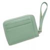 Simple PU Leather Small Short Wallet Multi Slots Solid Color Card Holder Zipper Business Card Case Men Women