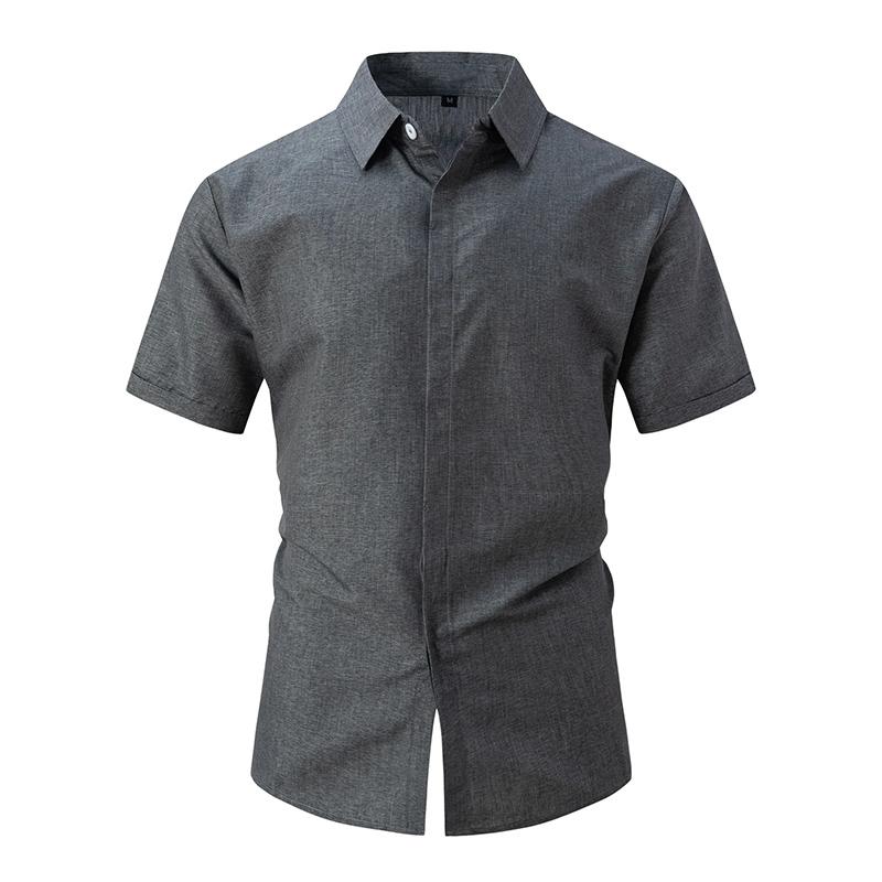 Camicia Casual Ampia in Cotone Lino da Uomo a Maniche Corte Estiva Nuova Taglia Grande Top da Spiaggia Revers Tie Dye Cardigan