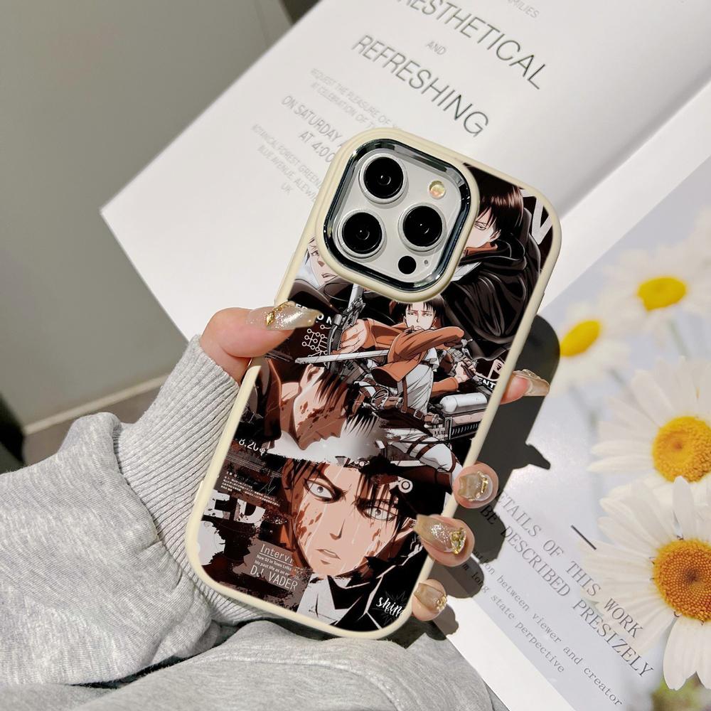 Ae83 Japanese Anime Attack On Titan art Phone Cases for Samsung A13 A32 A53 A04 A54 S24 Ultra Infinix Hot 40 Huawei Metal Camera Protective Back Cover