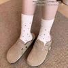 Mid-Calf Pure Cotton Socks - Korean Trendy Cute Sports Polka Dot with Rolled Hem for Spring, Autumn, and Summer.