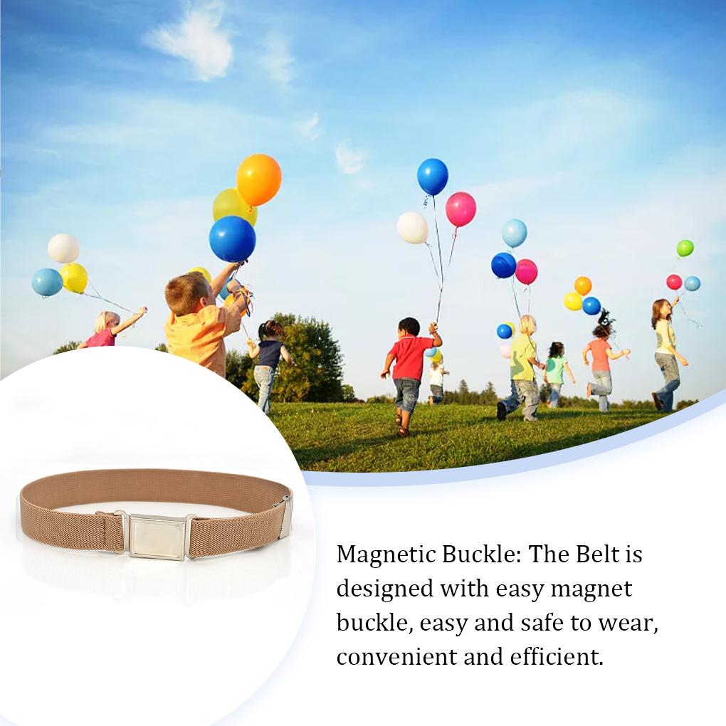 Belt Magnetic Buckle Multicolor ple Style Webbing Straps for Boys Girls