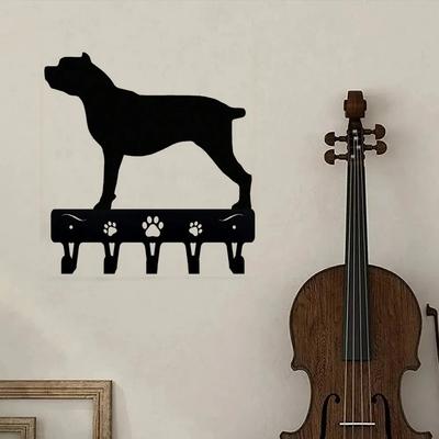 1 Stück Iron Crafts Hunde-Schlüsselhalter und Leinenhalter – 9 Zoll breite Wandkunsthaken aus Metall, Schlüsselhalter, Schlüsselhalter, Handtuchhalter, Garderobenständer