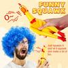 Zddaoole 6 Pcs Large Screaming Chicken Dog Toys Yellow Rubber Chicken 12 inch Squeeze Squeaky and Screaming Chicken Prank Novelty Toy for Kids or Adul