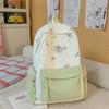 Nylon Backpack Cute Bow Print School Bag for Girls