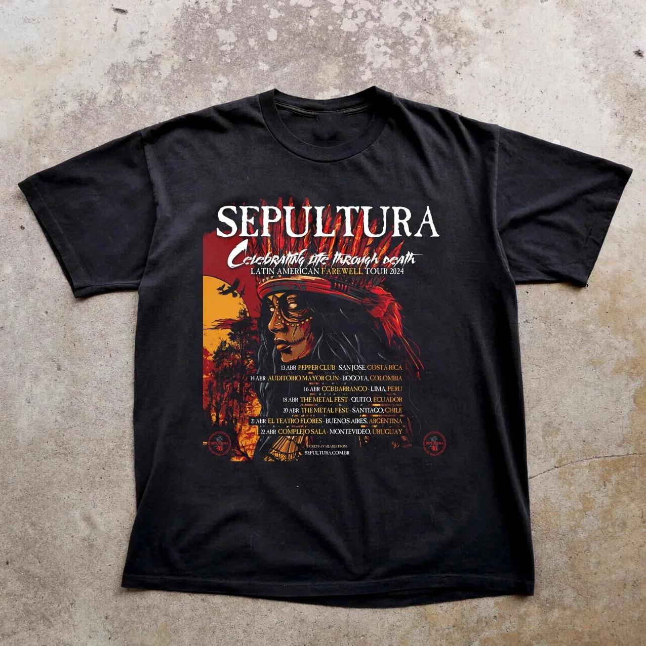 

Футболка Sepultura Arise 1991 Thrash Metal Death Metal Groove Metal Футболка Топы Унисекс Хлопок Короткий рукав Уличная мода S