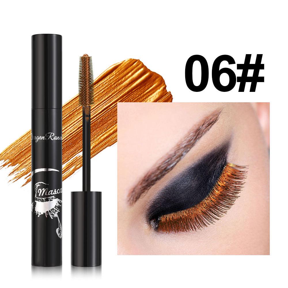 DragonRanee Colorful Glitter Mascara: Thickening Deep Blue, Purple, Gold, Bronze, Silver