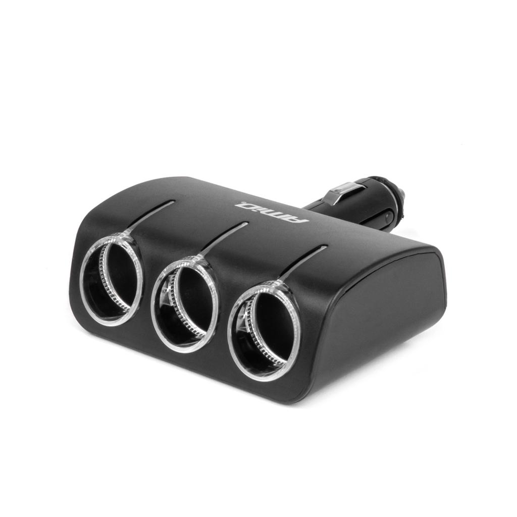 Cigarette lighter socket splitter 12V 24V 120W 90° AMIO-04358