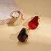Exaggerated Irregular Geometric Resin Rings for Women Men Bohemian Personality Adjustable Large Ring Holiday Jewelry Accessories