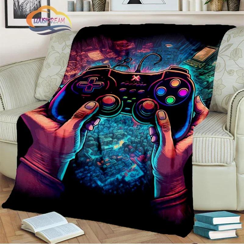 Game Blanket Pad S  Controller Soft and Comfortable  Sofa Bed Bedroom Decoration  Gamer Gift