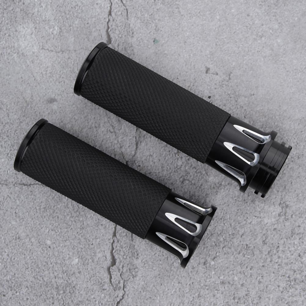 1" 25mm Universal Motorcycle Handlebar Cover Anti Slip Rubber Hand Grip Black