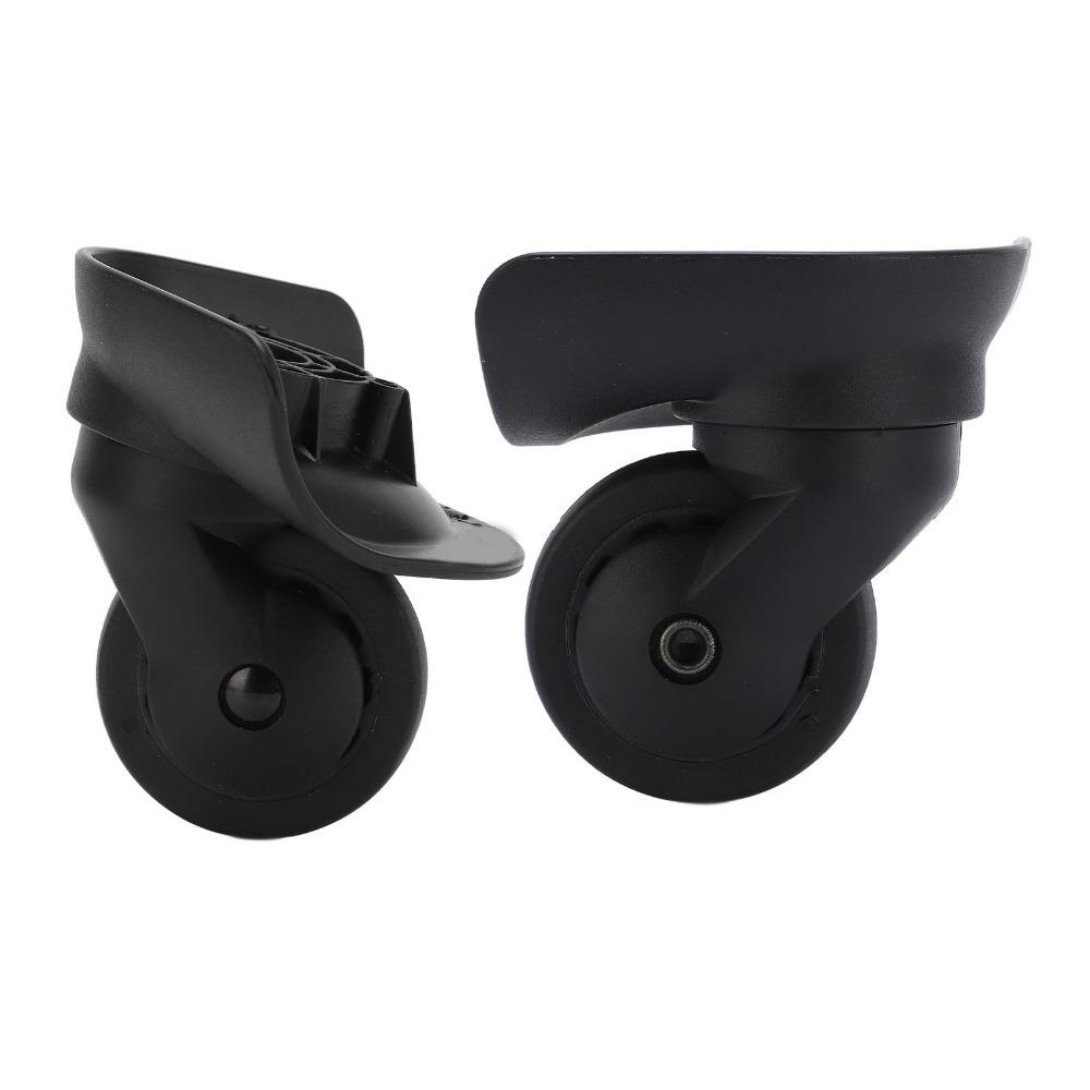 1 Pair Swivel Luggage Wheel Replacement Black Suitcase Accessories Trolley Case Wheel Luggage Repair Wheel Luggage Repair