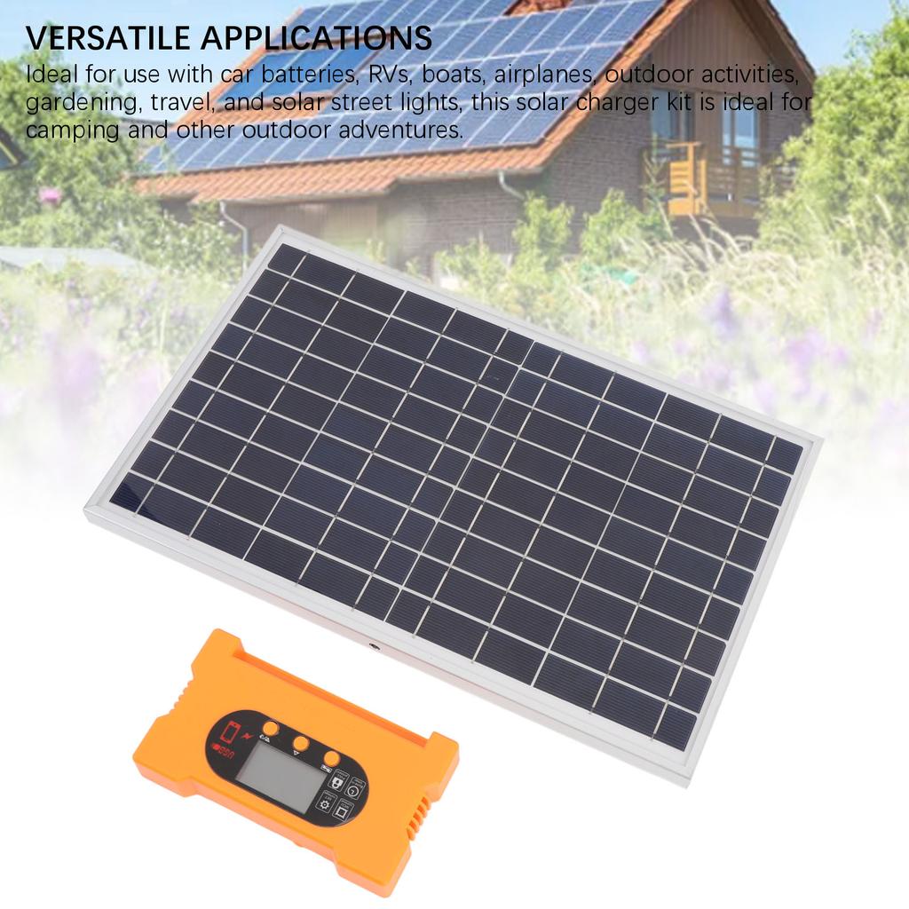 10W Small Solar Panel Portable with Controller High Efficiency Fast Charging Solar Panel Charger Kit for Outdoor Camping Travel