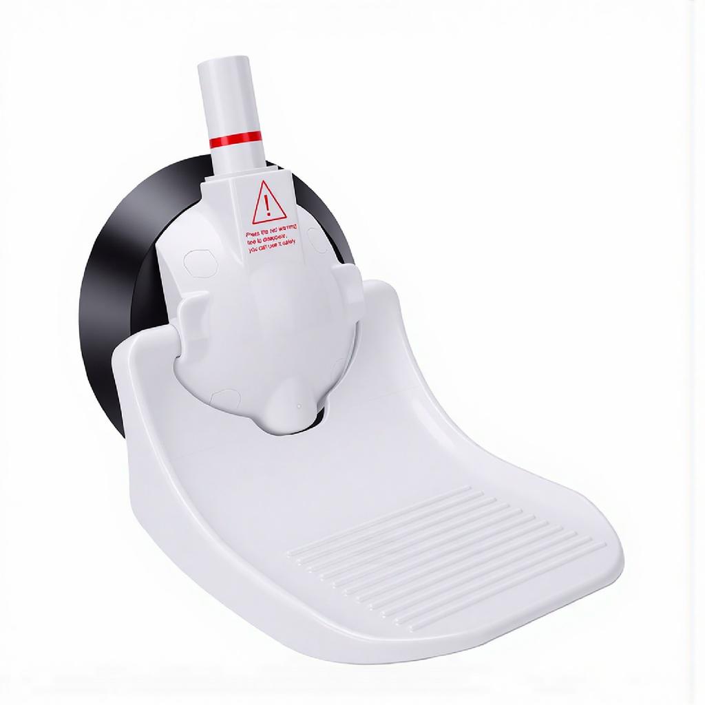 5 Inch Shower Foot Rest with Suction Cup for Shaving Legs Anti Slip Shower Pedal No Drilling with Safety Red Line