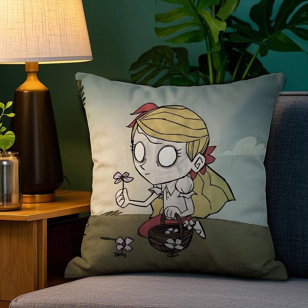 Горячая игра Don t Starve Арт для игры Наволочка Антипылевой клещ Наволочка Невидимая молния Шелковистый короткий плюш Диван D 12x12Inch
