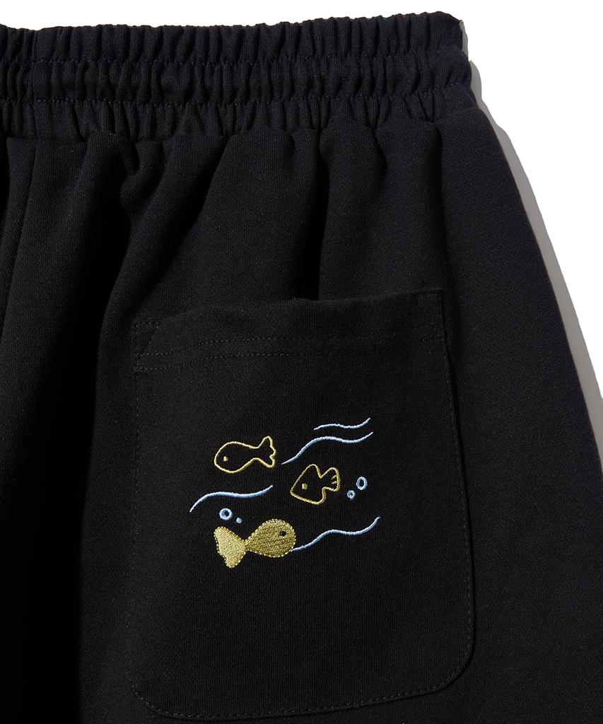 GAKKAI UNIONS Village Sweat Bermuda Pants Black