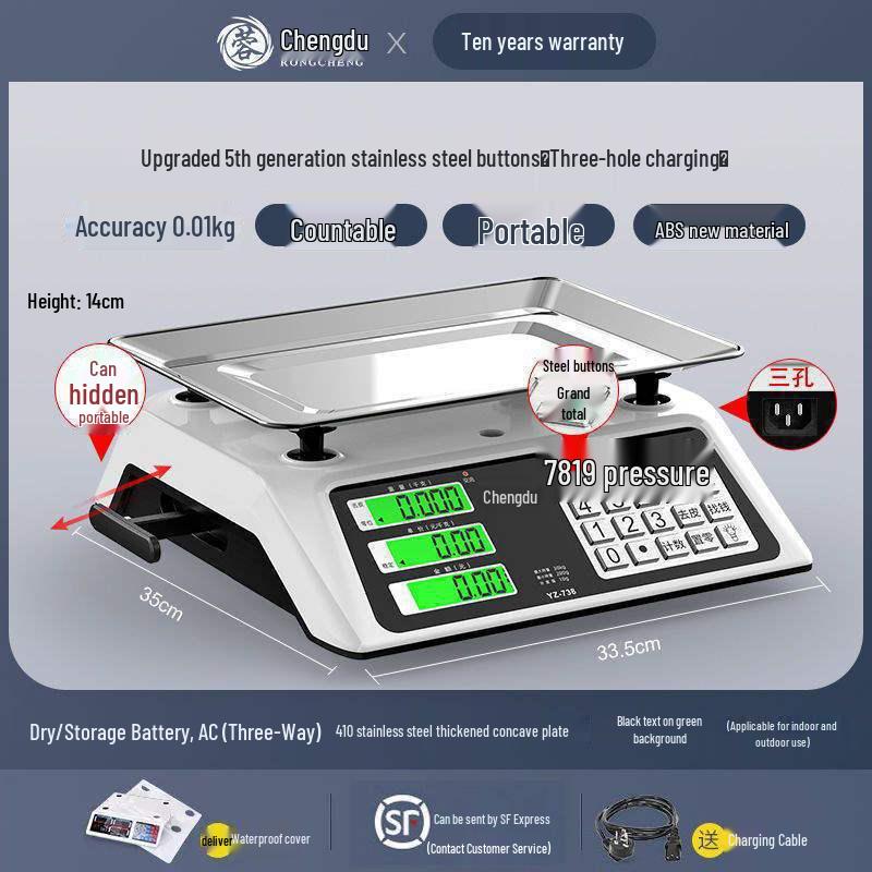 Rongcheng Small Commercial Electronic Scale for Kitchen and Market Use