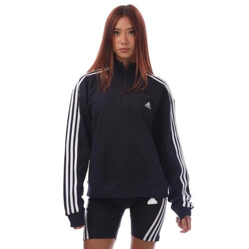 Adidas Dámská/Dámská mikina Essentials 3 Stripes na čtvrtinový zip