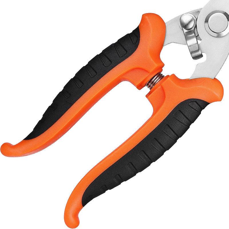 Multi-Functional Stainless Steel Electrician Shears for Cutting Wire, Iron, and Aluminum.