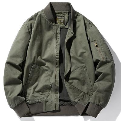 Spring Cotton Bomber Jacket Men's Spring and Autumn Outdoor Casual American Tooling Baseball Jersey Thin Jacket