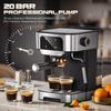 Espresso Machine 20 Bar, Professional with Milk Frother, LED Touch Screen, 61OZ Tank, Compact Home Coffee Maker for Latte & Capp