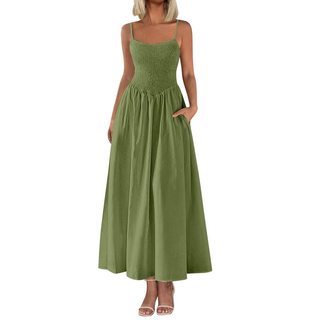 Women's Casual Fashion Vintage Suspender Dress Elegant Holiday Dress