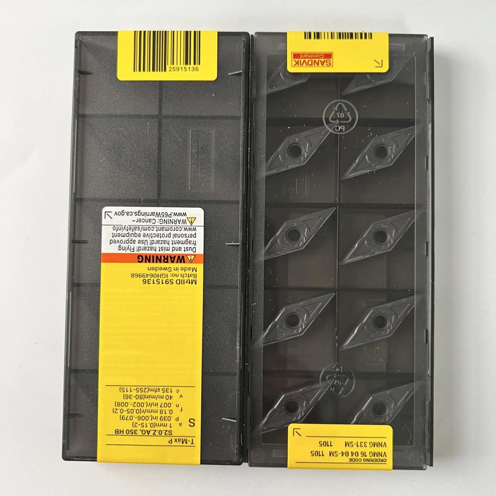 

Original Sandvik / VNMG160404-SM 1105 /CNC lathe carbide blade tool 10 Pcs