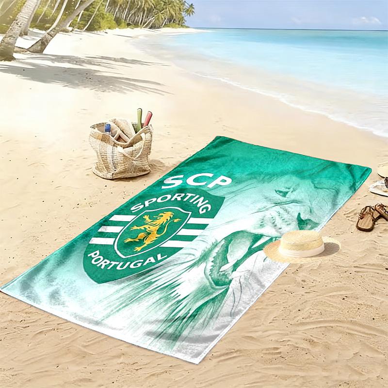 SCP Portugal: Green Emblem Glory beach towel soft Outdoor camping Absorbent bath towel seaside quick-drying swim towel beach towel beach printing
