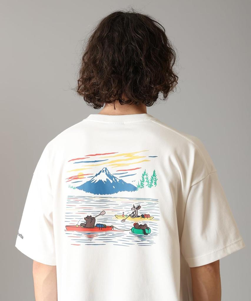 Lake To Avenue Graphic Short Sleeve PG2040 Sea Salt River XL Size [Columbia] T-Shirt