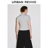 UR Women's Contrast Lace Faux Two-Piece Slim Short T-Shirt