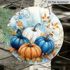 2D Flat, A Vibrant Retro Aluminum Sign Featuring a Pumpkin World, Pre Drilled Holes Wall Hanging Plaque, Suitable for Decorating Home, Room, Library