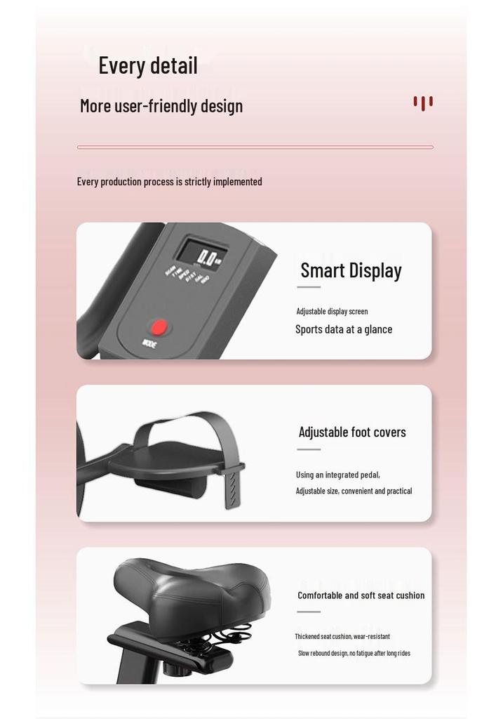Shock-Absorbing Indoor Exercise Bike with Magnetic Control