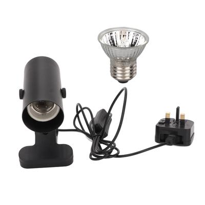 UVA UVB Reptilienlampe 50W Vollspektrum Sonnenlampe Sonnenbad Wärmelampe mit Klemme für Amphibien