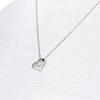[BLOOM] Silver Rhodium Plated Cubic Zirconia Heart Necklace 0772-1561-0019-0000
