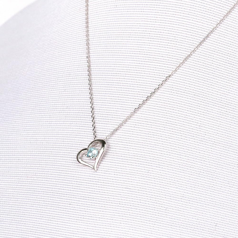 [BLOOM] Silver Rhodium Plated Cubic Zirconia Heart Necklace 0772-1561-0019-0000