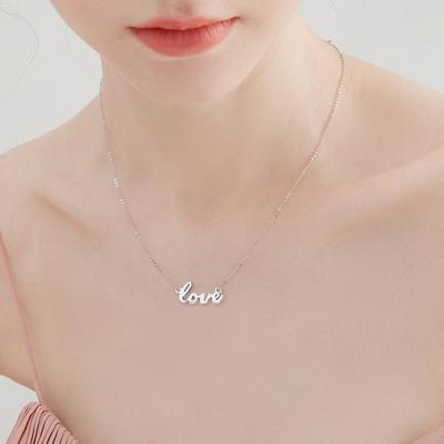 LOVE English Letter Pendant Necklace Fashionable and Versatile Valentine's Day Jewelry