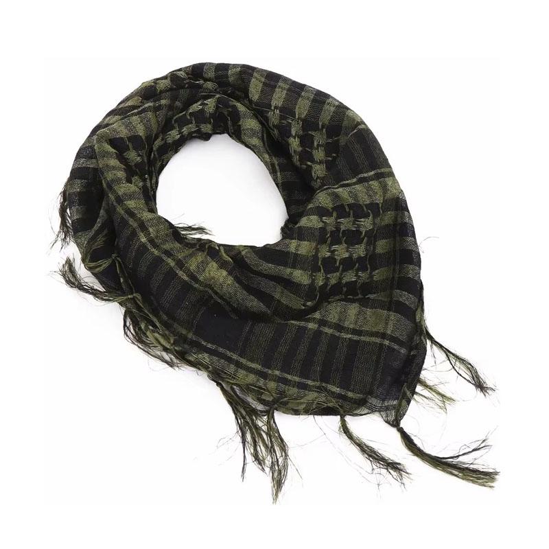 123Pcs Tactical Keffiyeh Shemagh Arab Scarf Shawl Neck Cover Head Wrap Cotton Winter Scarves Men'S Outdoor Hiking Shawl