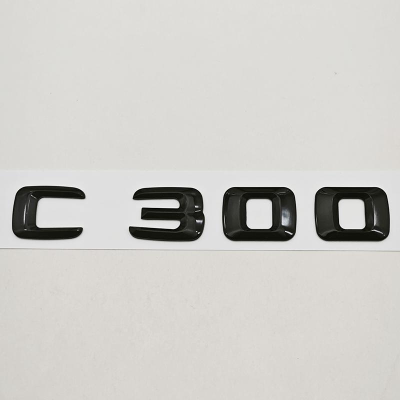 

3D ABS Car Letters Logo C300 C350 4MATIC Rear Trunk Badge Sticker Decals For Mercedes Benz C Class C300 C350 W205 Tail Marking