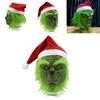 Rascal Green Monster The Grinch Mask With Christmas Hat For Adult Cosplay Fun
