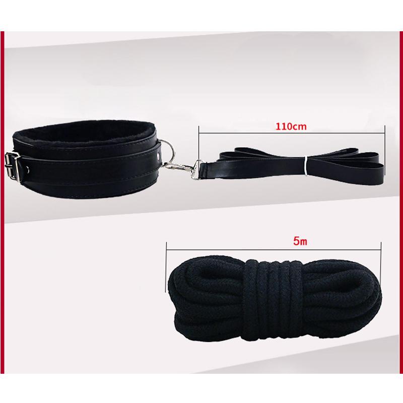 MoDi Bondage Set BDSM Kits Exotic Sex Toys For Adults Games Leather Handcuffs Whip Gag Nipple Clamps Women Sex Products