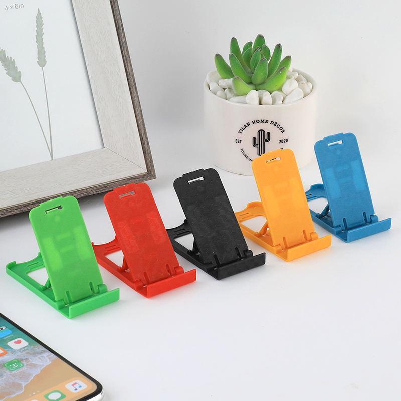 Dual-Fold Plastic Phone & Tablet Stand - Adjustable Multi-Angle, Compact Desktop Holder Standard