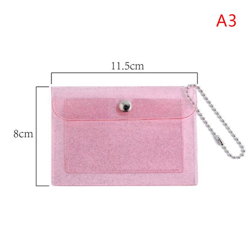 

1 шт., прозрачный кошелек для монет из ПВХ для девочек, милый маленький кошелек, держатель для удостоверений личности A3