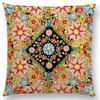 Beaux Art Boho Millefiori Geometric Floral Pattern Festival Mandala Elizabethan Pastel Flowers Cushion Cover Sofa Pillow Case