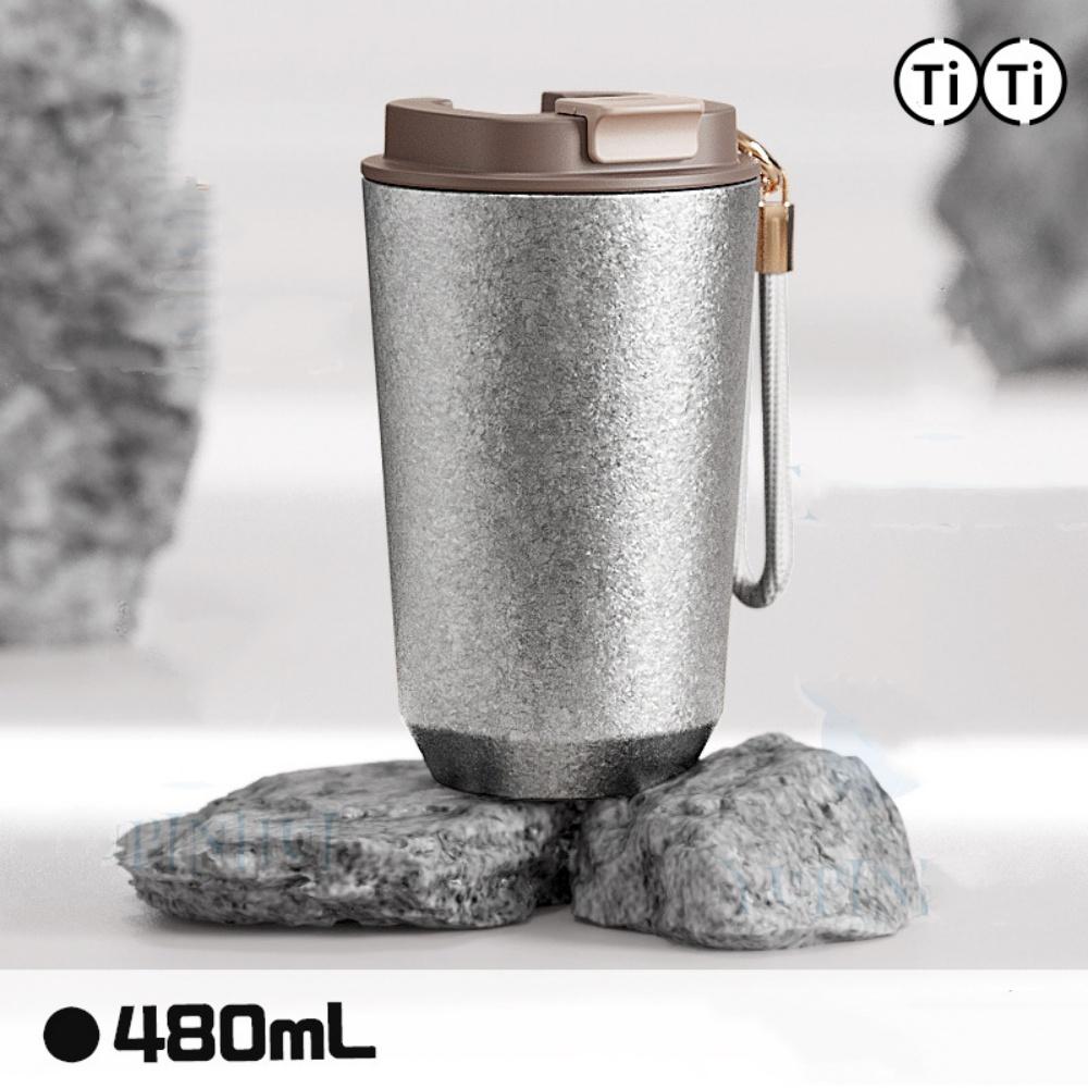 Coffee Travel Mug Titanium Liner Thermal Insulated Coffee Mug with Lid, Leakproof Coffee Thermos Tumbler for Hot&Cold Drinks
